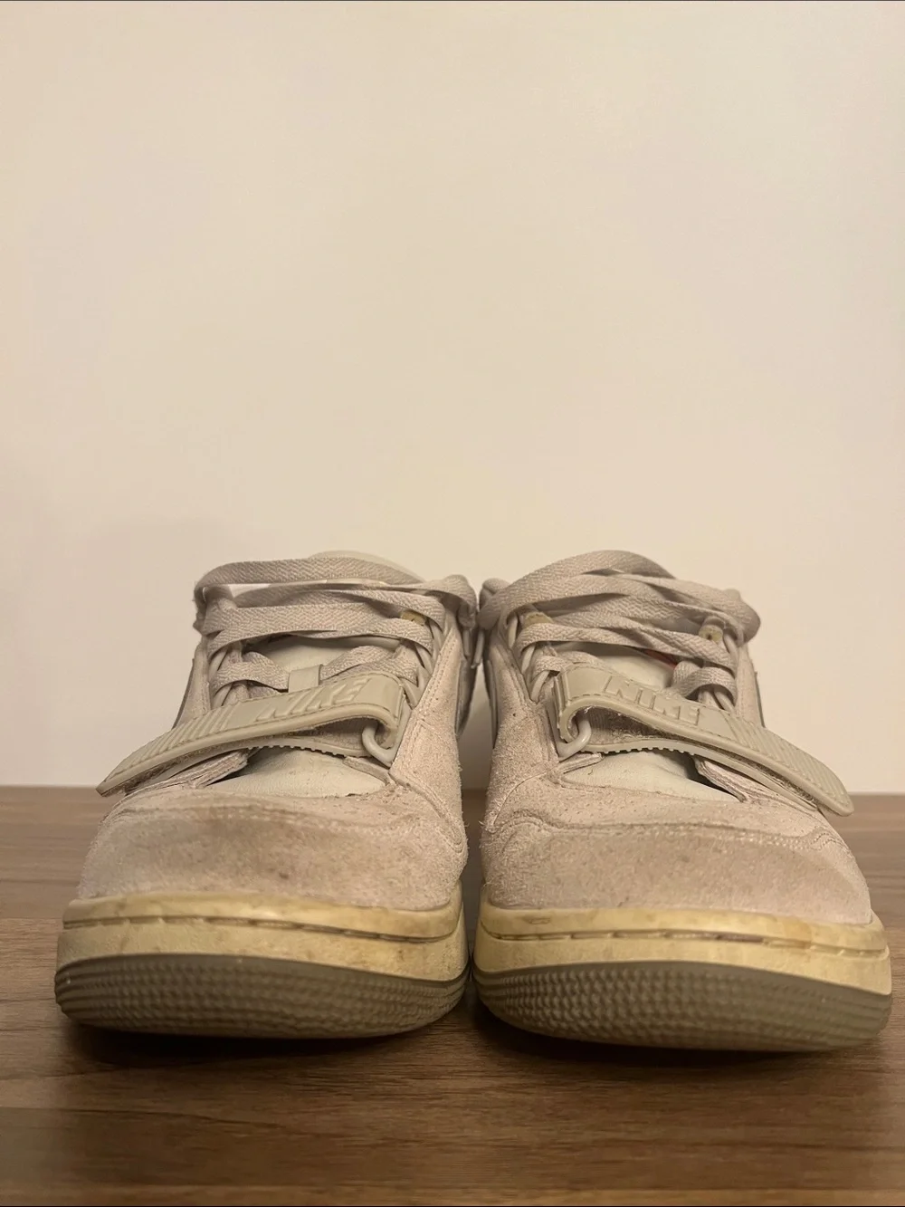 Nike Taupe Suede Low-Top Sneakers